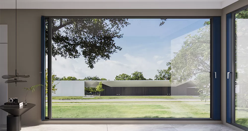 Innovative Micro VENTILATIO Aluminium Windows pro Residentialibus et Commercialibus aedificiis modernis