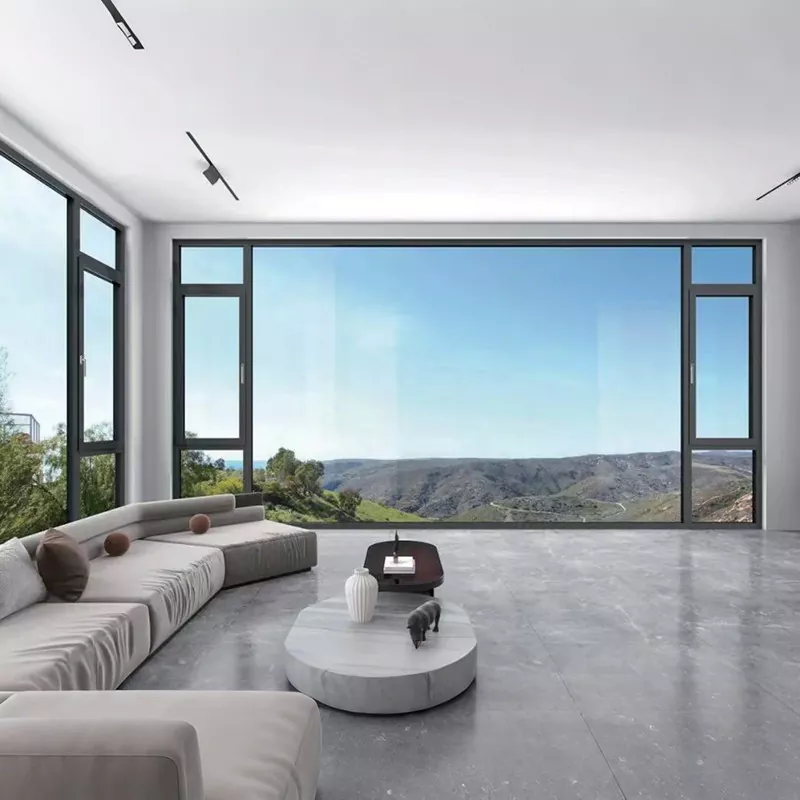 Energy agentibus duplex glazed aluminium robustus casus fenestram